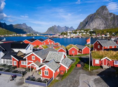 Reine Rorbuer Seen From Above Classic Norway Hotels